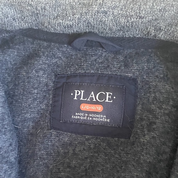 Children’s Place Heather Blue Zip Lightweight jacket, size 10/12 - Picture 3 of 4